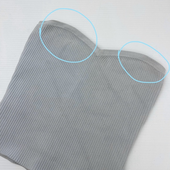 Aritzia Babaton Sculpt Knit Sweetheart Tube Top Blue - Picture 5 of 7